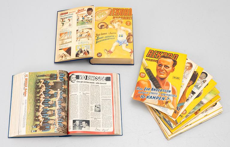 Rekordmagasinet, complete annual runs from 1942–1968, mostly bound.