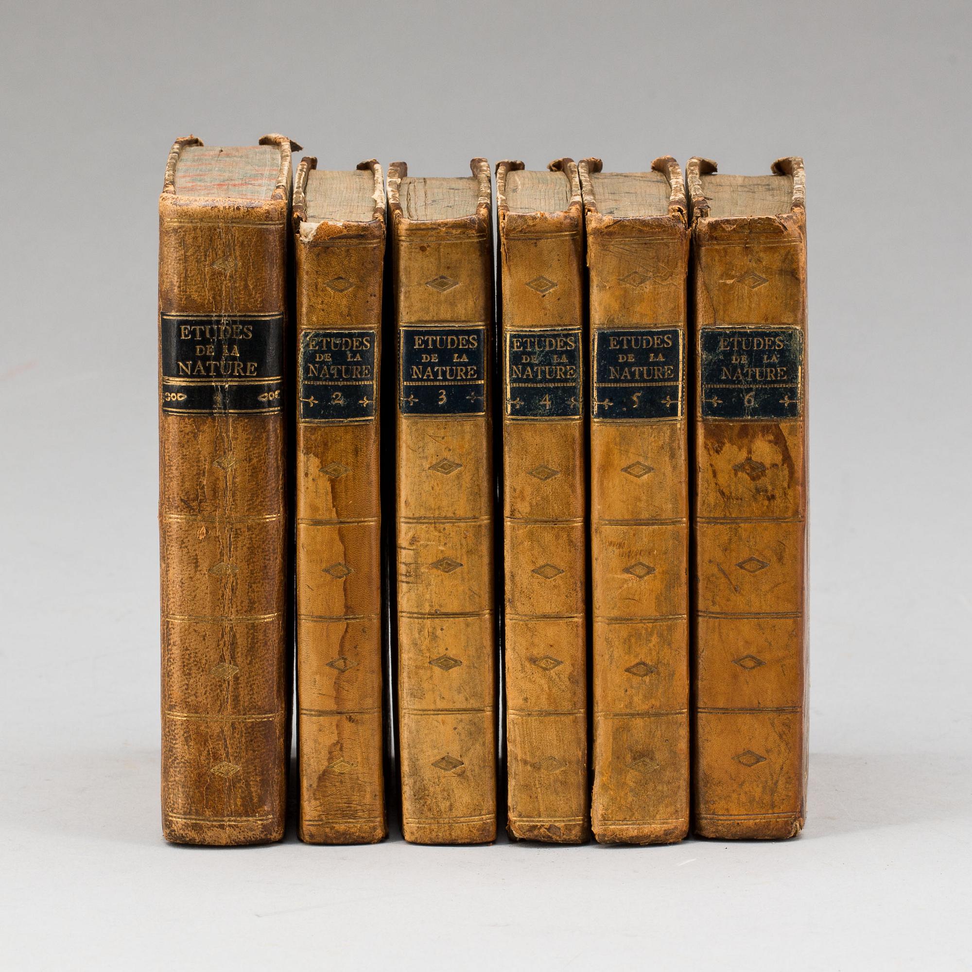 BÖCKER, 6 vol. Etudes de la nature" par Jacques-Bernardin-Henri de Saint-Pierre. Paris,1780.