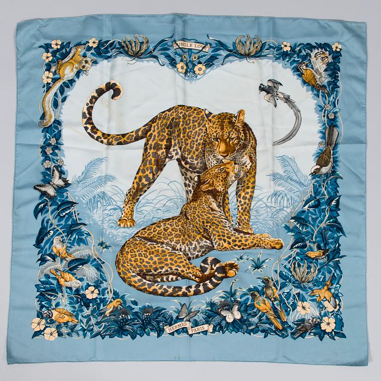 HERMÈS Two Silk Scarves.