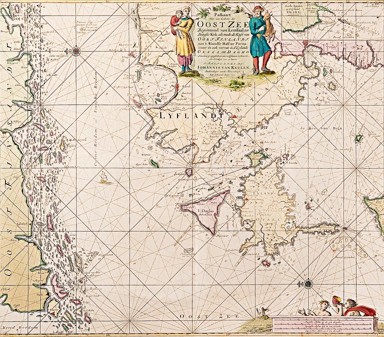 KARTTA, Oost Zee, Johannes van Keulen,1700-luvun alku.