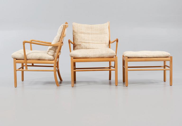 OLE WANSCHER, karmstolar, ett par "Colonial Chair, PJ 149", Poul Jeppesen, Danmark, 1900-talets andra hälft.