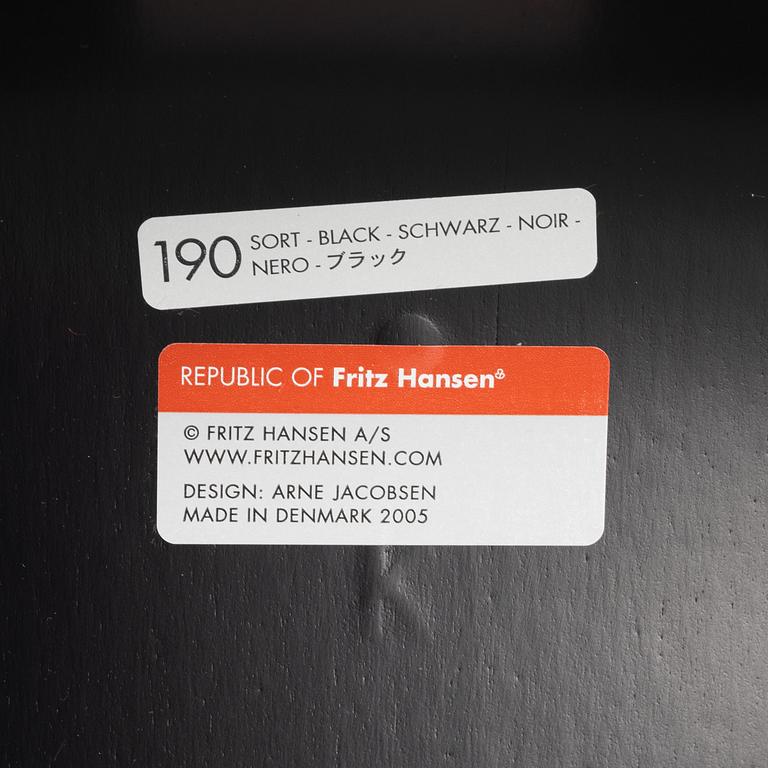 Arne Jacobsen, stolar åtta st. "Sjuan", Fritz Hansen, Danmark, daterade 2005.