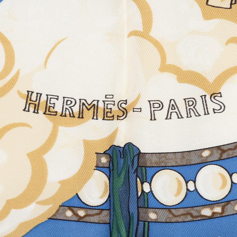 Hermès, scarf, "Cavaliers des Nuages".