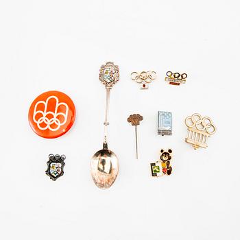 En samling Olympiad memorabilia.