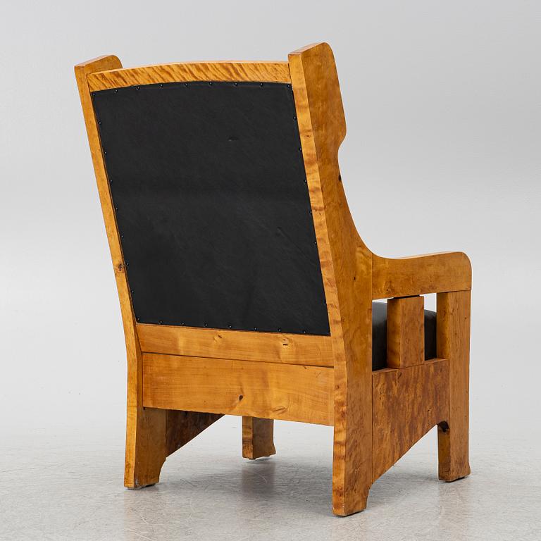An Art Nouveau armchair, circa 1900, Northern Europe.