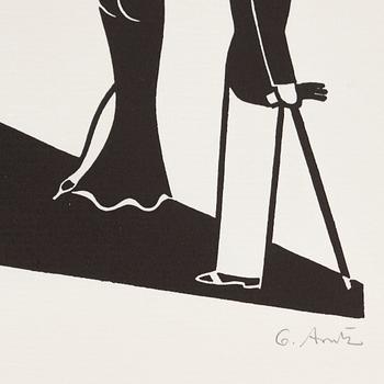 GERD ARNTZ, träsnitt, signerat, 1932.