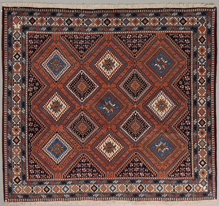 A Yalameh rug, ca 180 x 200 cm.