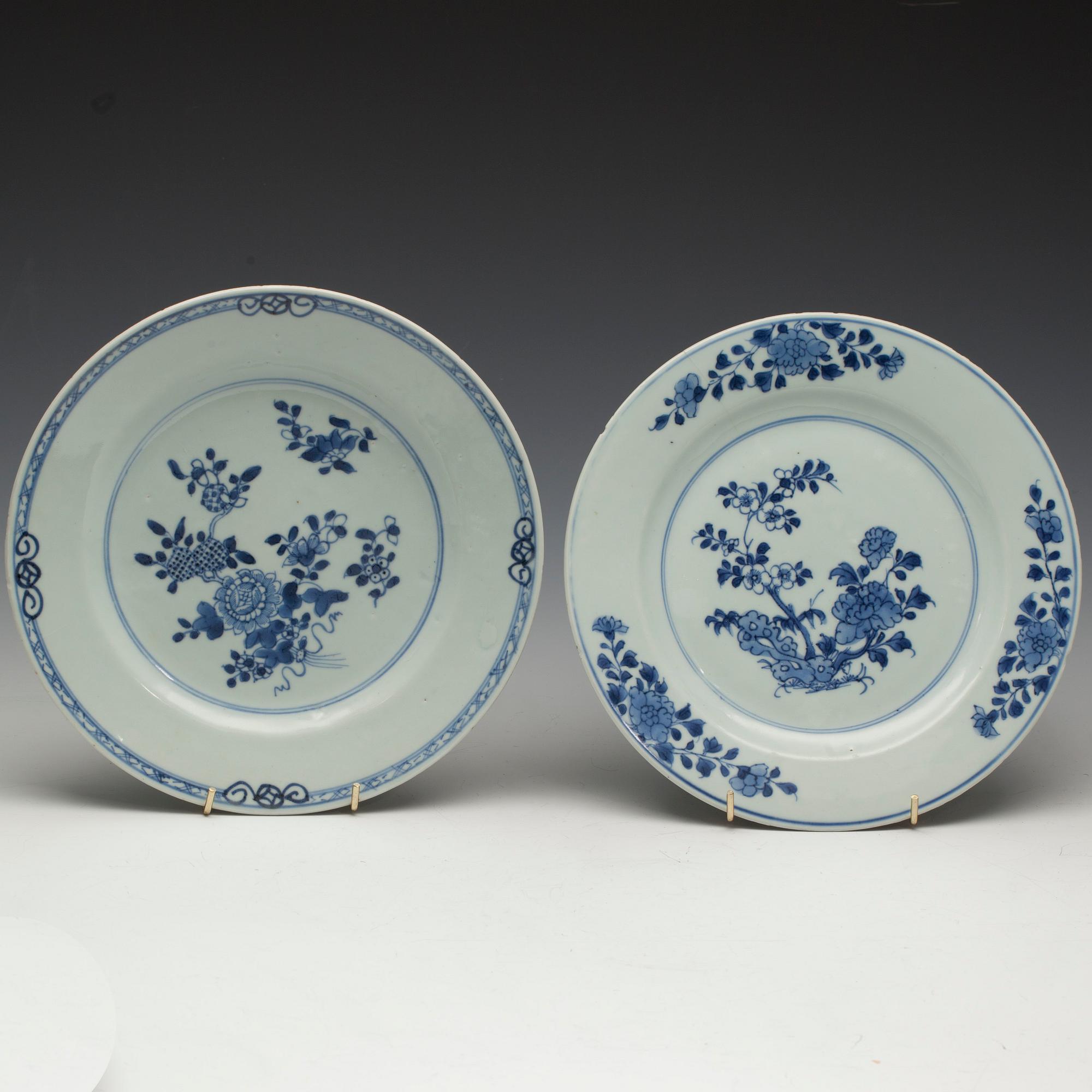 TALLRIKAR 4 st, porslin, Kina, Qianlong (1736-1795).