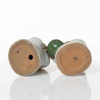 Lisa Larson, a set of six stoneware figurines, Gustavsberg.