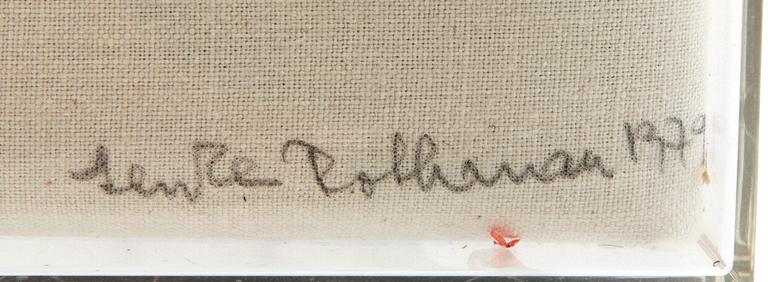 Lenke Rothman, "Blommor, inristad", blandteknik, 1979.