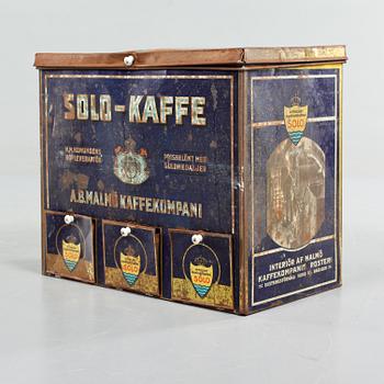 KAFFEBURK, plåt, A.B Malmö Kaffekompani, 1900-talets första hälft.