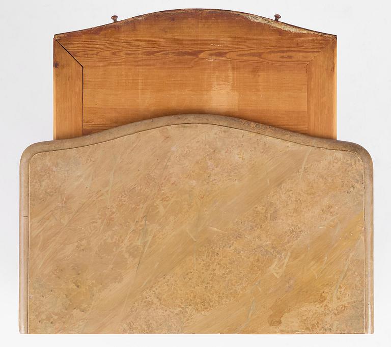 A Swedish late baroque faux bois commode, mid 18th century.