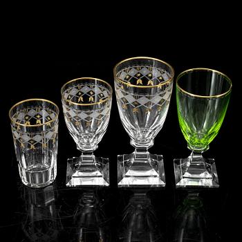 A part glass service, partly "Kosta Junior", 20th Century.
