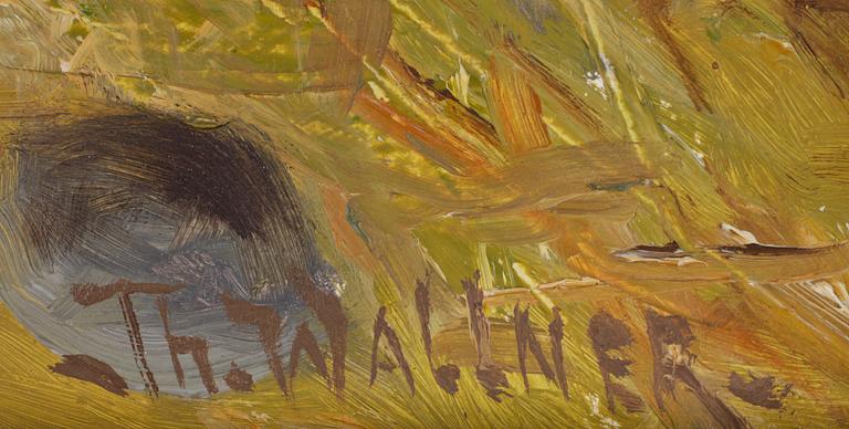 THURE WALLNER, olja på pannå, sign.