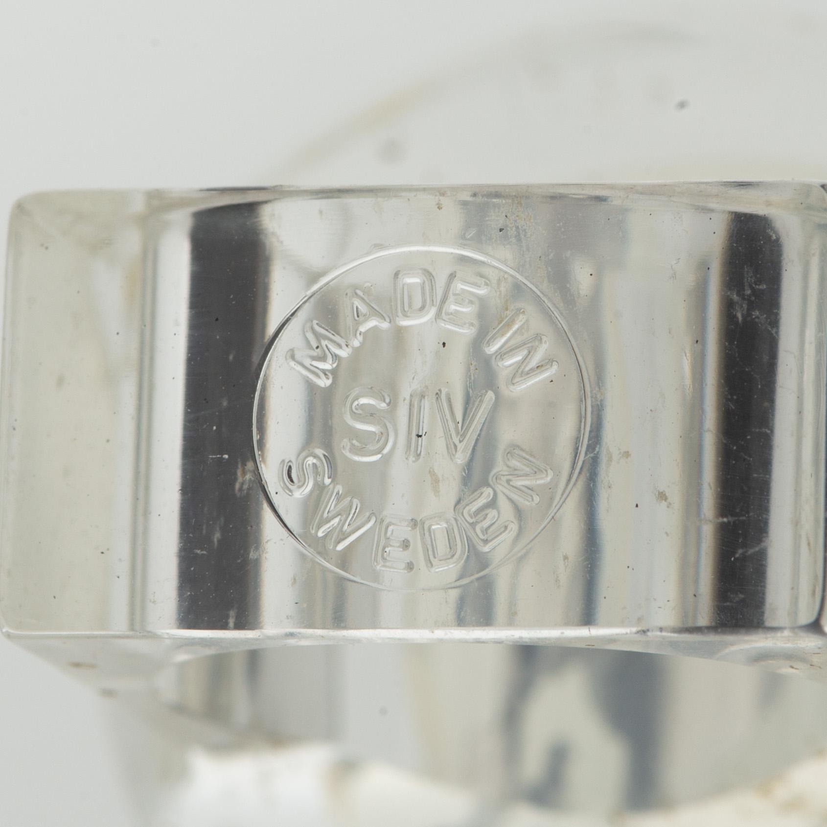 Siv Lagerström, three rings, acrylic plastic. 1970s.