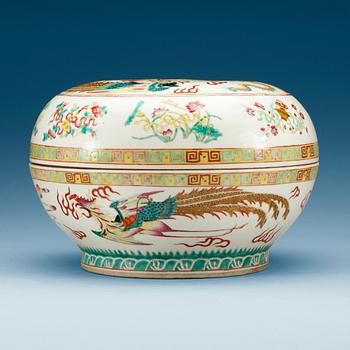 1648. A large enamelled box with cover, late Qing dynasty/early 20th Century.