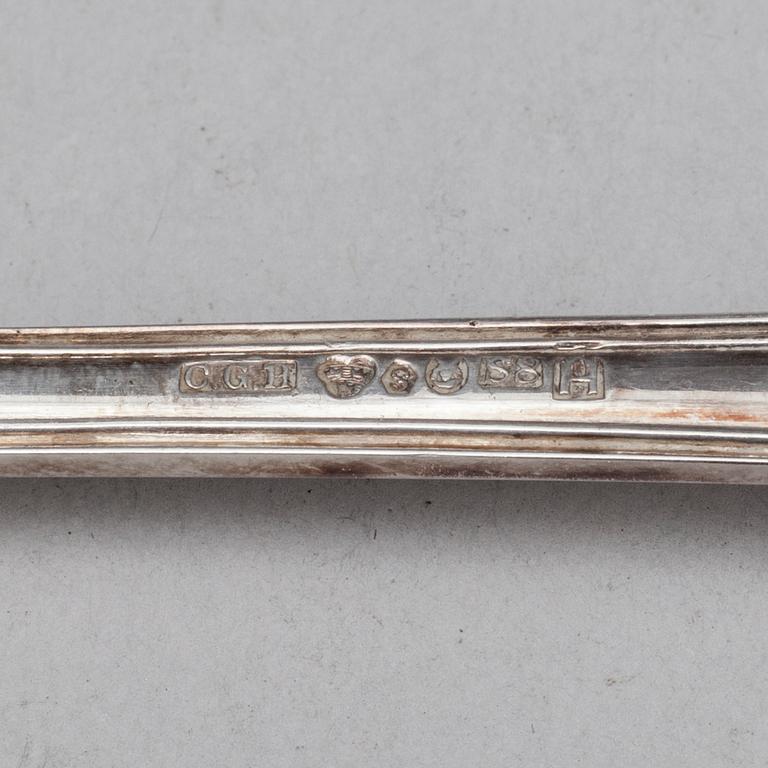BESTICKSERVIS, 36 delar, silver, "Gammal fransk", CG Hallberg, 1940-50-tal. Totalvikt ca 1800 gram.