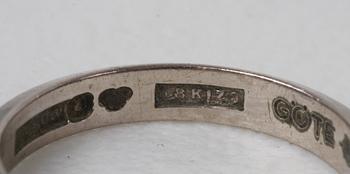 RINGAR, 2 st, 18K vitguld.