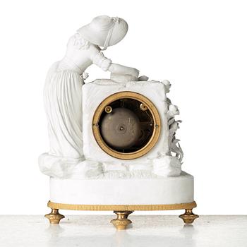 A late Gustavian mantel clock by Johan Fredrik Cedergren (clockmaker in Stockholm 1811-1839).