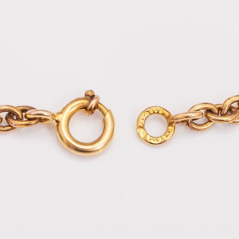 TAPIO WIRKKALA, HALSBAND "Vikinghänge", 14K guld. Westerback, Helsingfors 1972.