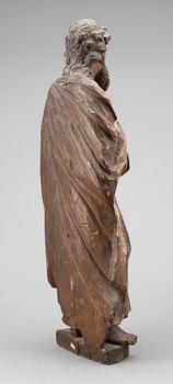 SKULPTUR, bemålat trä, omkring 1900.