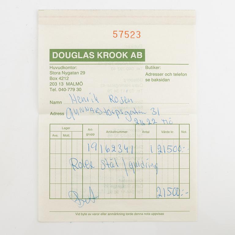 Rolex, Oyster Perpetual, Datejust, Chronometer, armbandsur, 36 mm,