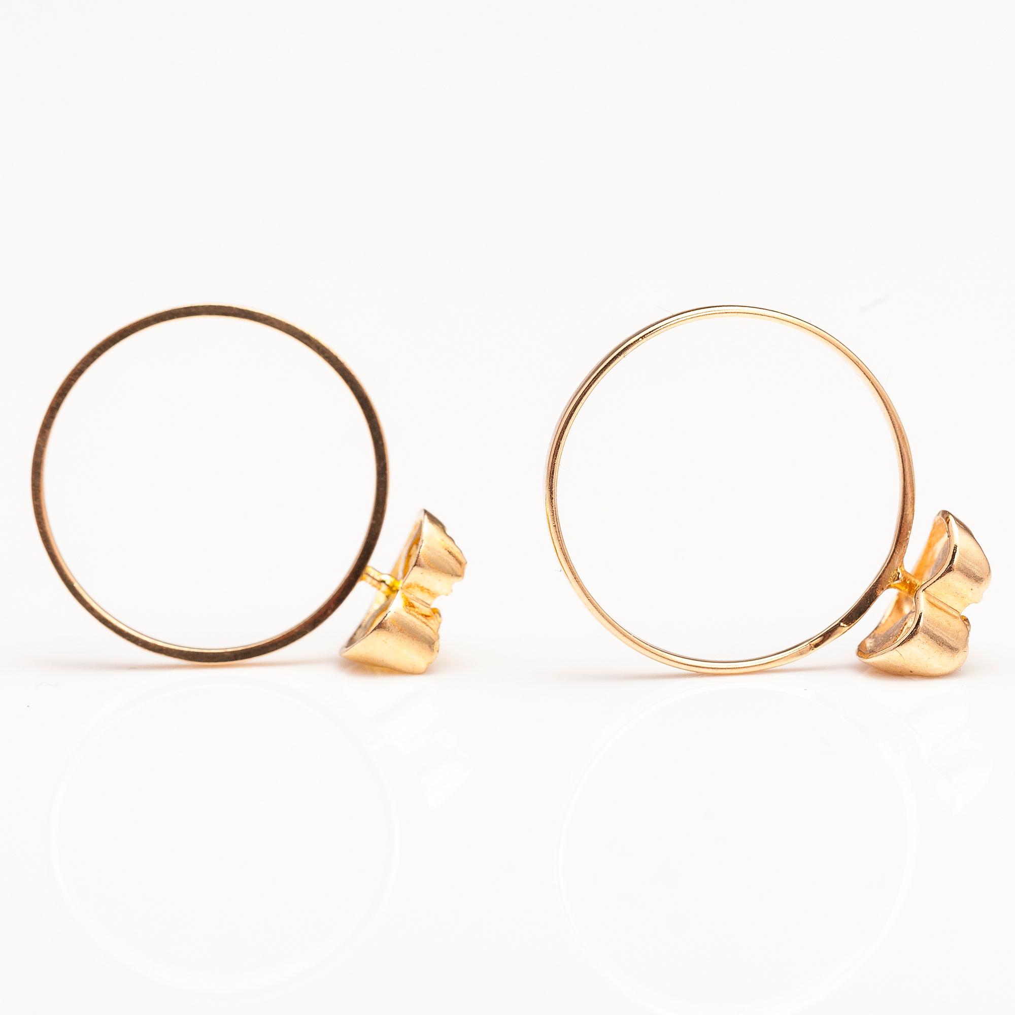 BJÖRN WECKSTRÖM, SORMUKSIA, 2 kpl, 14K kultaa, Lapponia 1976 ja 1984.