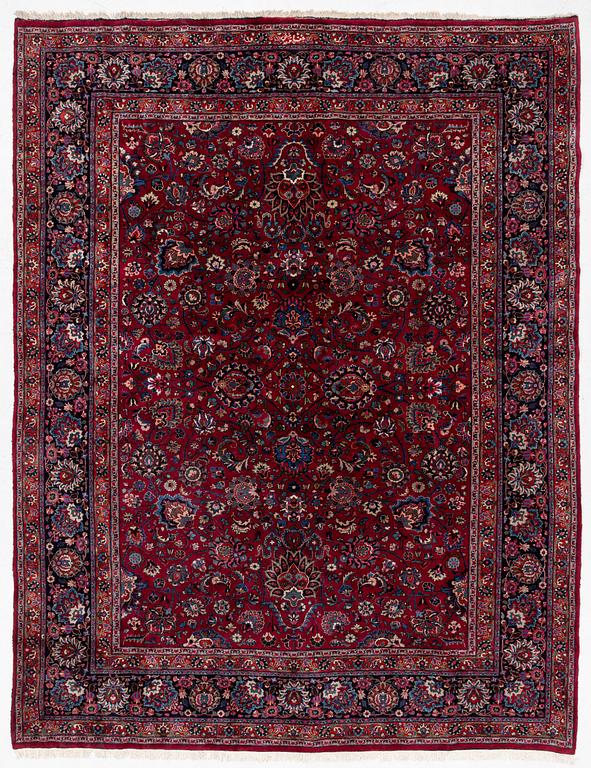 A Meshed carpet, c. 393 x 305 cm.