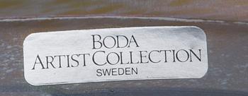 SKÅL SAMT FLASKA, glas, Bertil Vallien, Kosta Boda, signerade, Artist Collection.