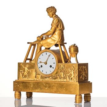 A French Empire early 19th century mantel clock.