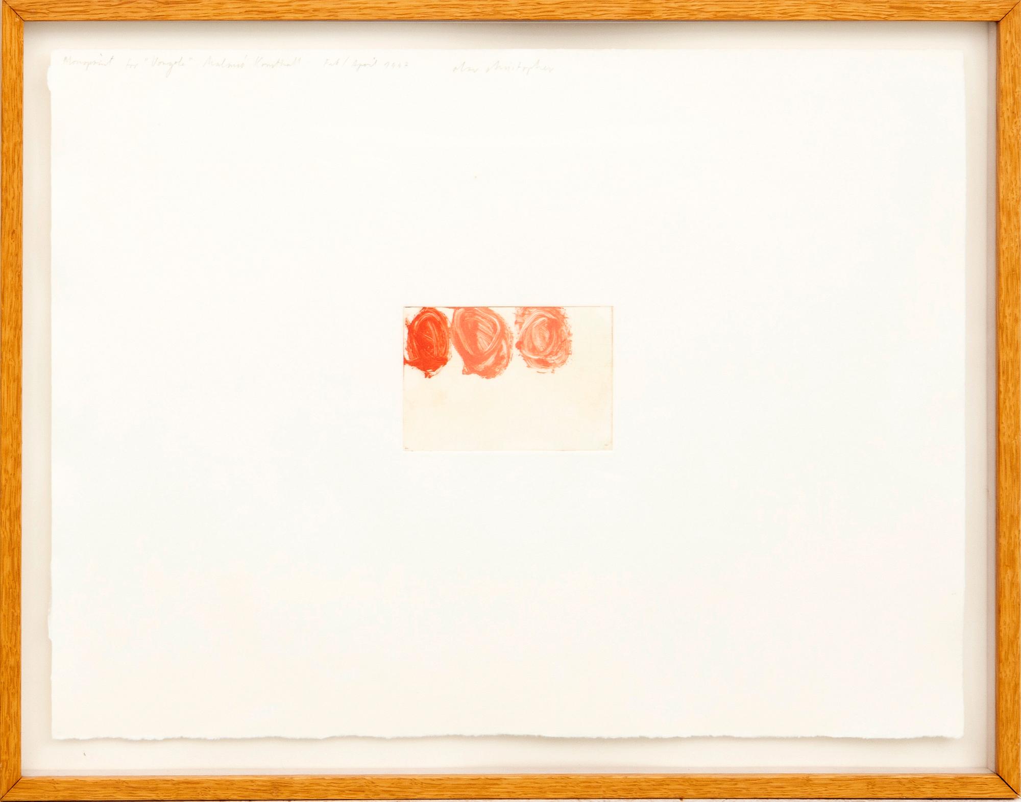 Olav Christopher Jenssen, monoprint signed and dated 1997.