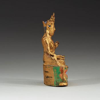 A bronze Guanyin, Qing dynasty (1644-1912).