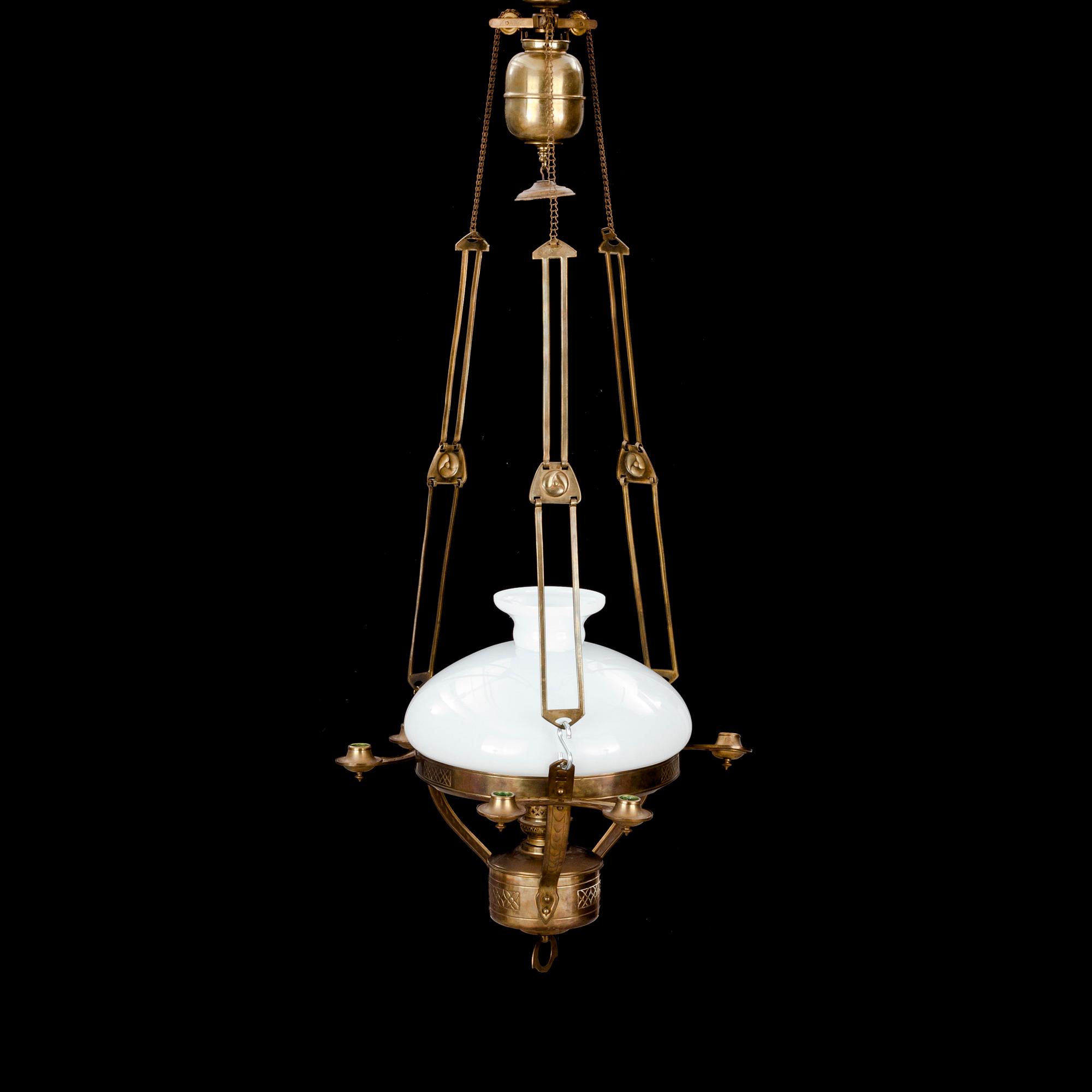 TAKFOTOGENLAMPA, jugend, tidigt 1900-tal. Diam 52.