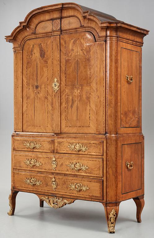 A Swedis Rococo 18th century cupboard.