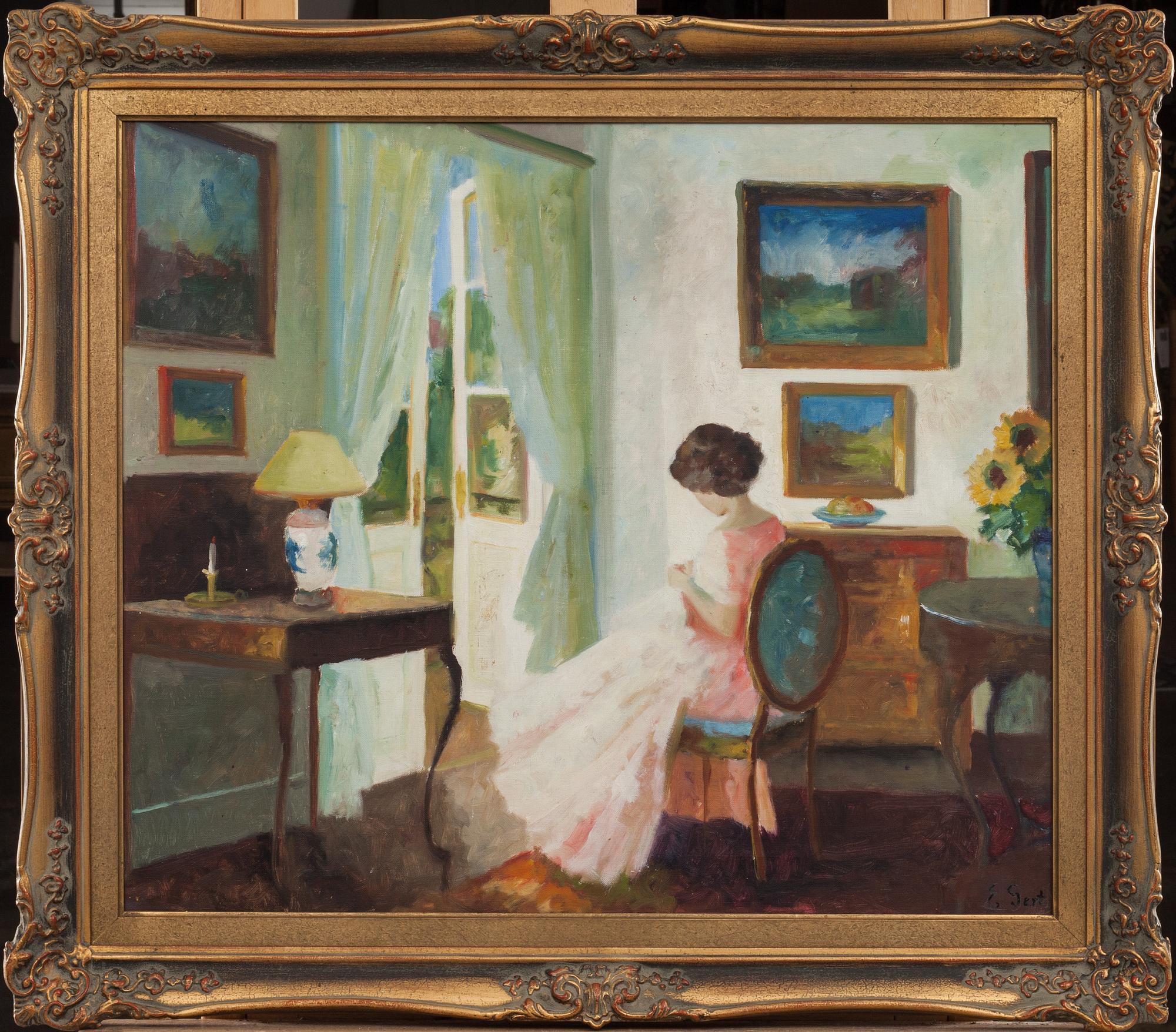 EDIT GERT, olja på du, signerad.