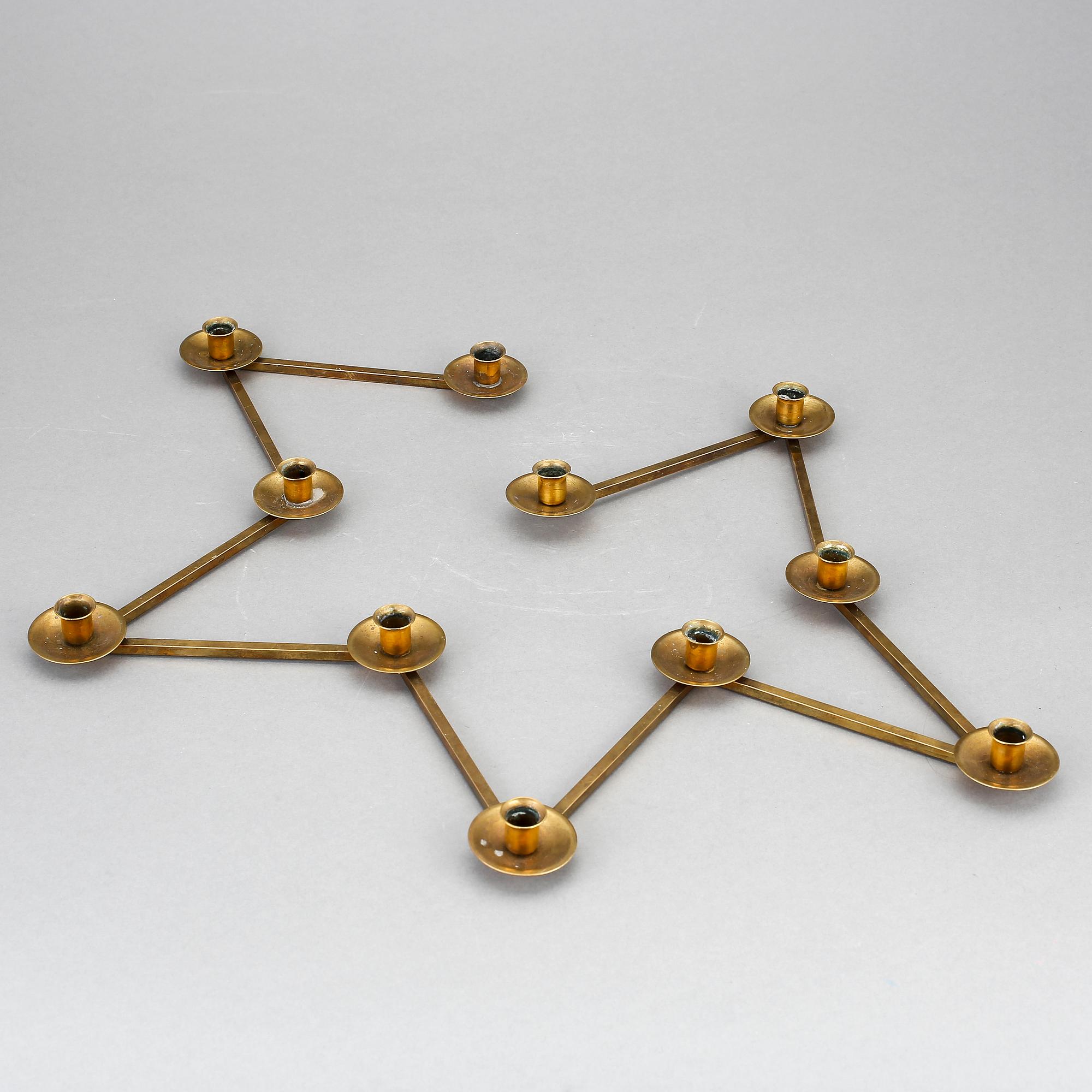 LJUSSTAKE, mässing, 1900-tal.