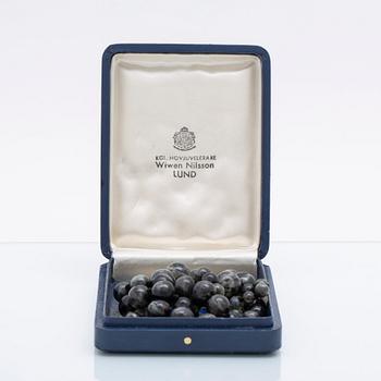 A 20th century Swedish labradonit necklace Wiwen Nilsson Lund 1940, length 61,5 cm.