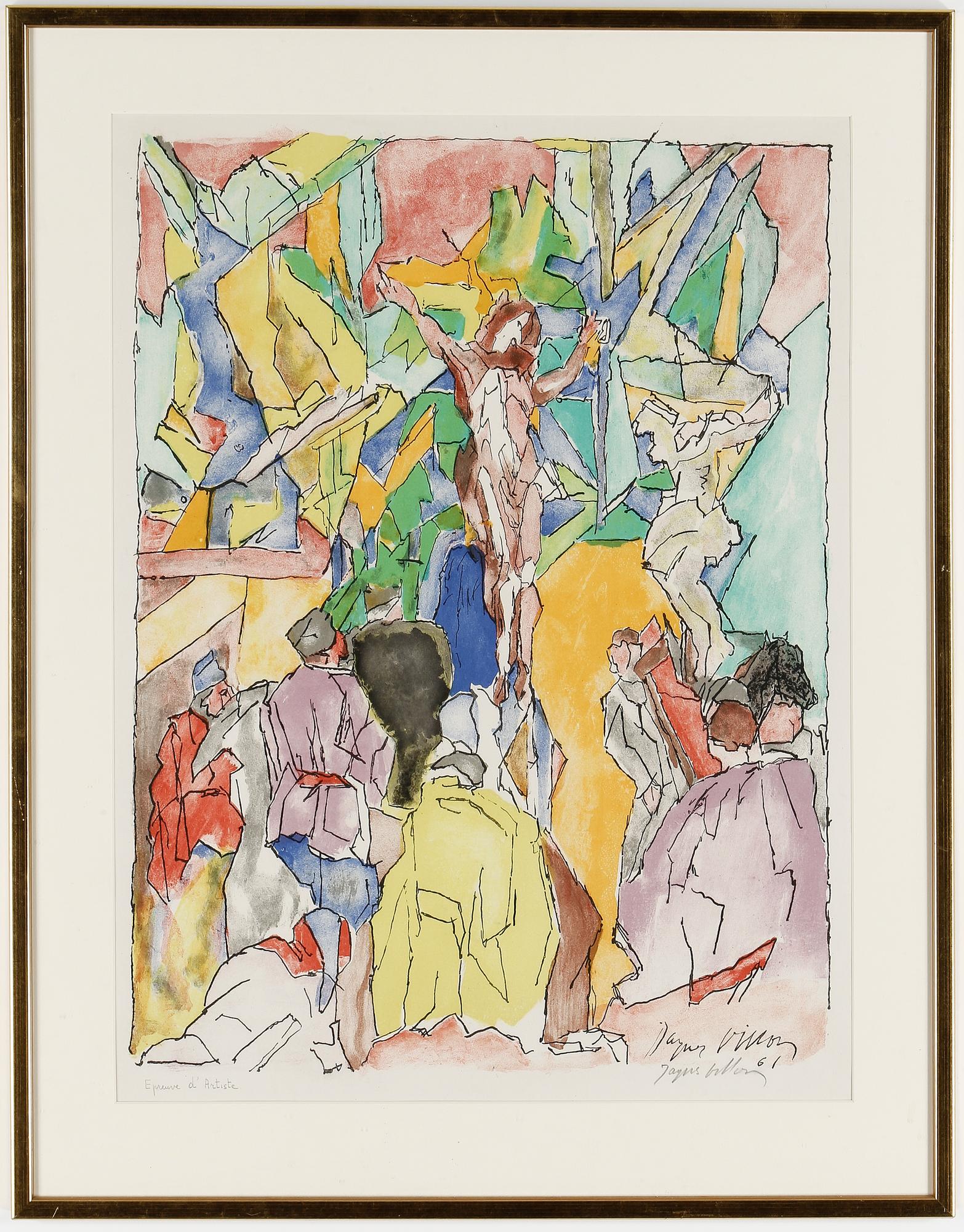 JACQUES VILLON (efter), färglitografi. Signerad Epreuve d'Artiste.