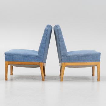 Four Swedish Modern lounge chairs, Nordiska Kompaniet, Sweden, 1930's/40's.