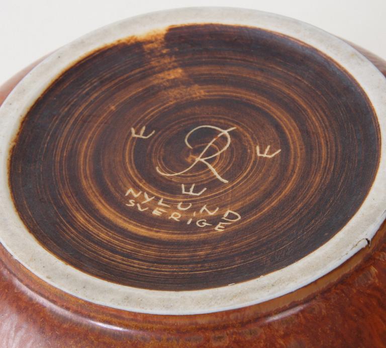 TEKANNA OCH KANNOR, 3 st. Stengods, Gunnar Nylund. Rörstrand.