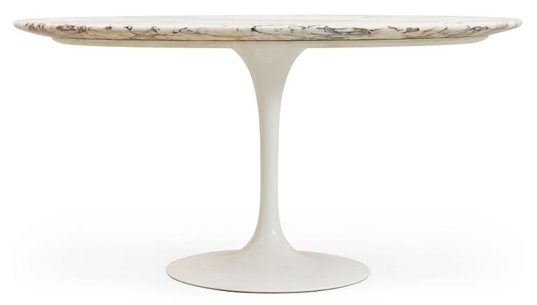 An Eero Saarinen 'Tulip' marble top sofa table, Knoll International, USA.