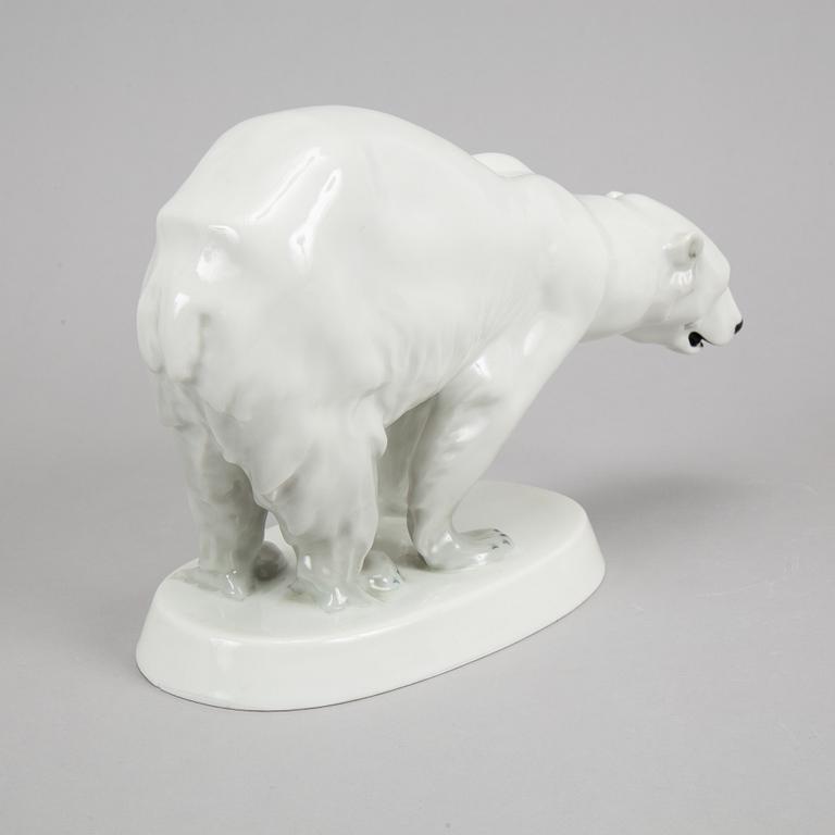 Pirkenhammer, a porcelain polar bear, Czechoslovakia.
