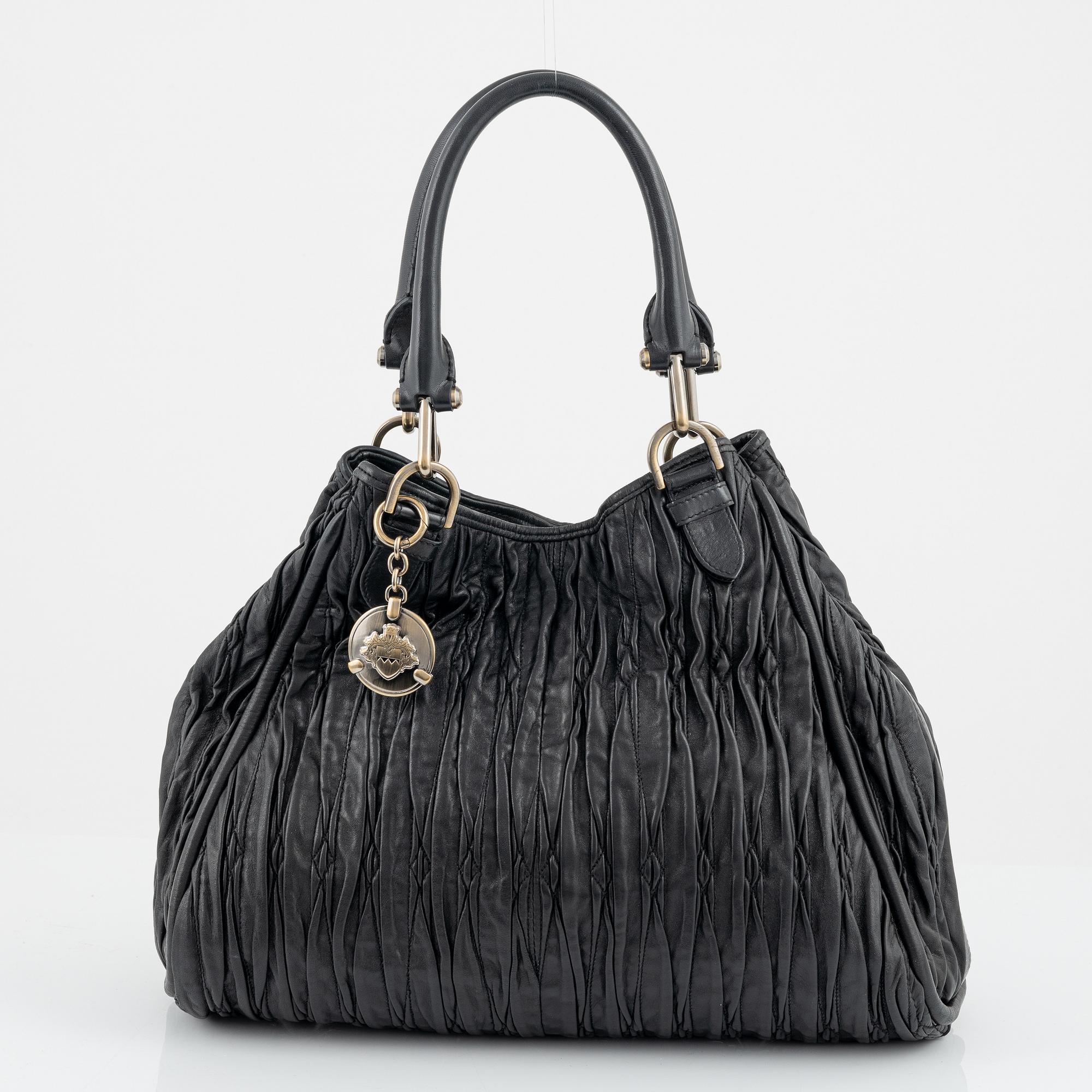 Bally, A black leather bag.