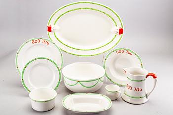 JULSERVIS,  37  delar, porslin, "God Jul", Gustavsberg.