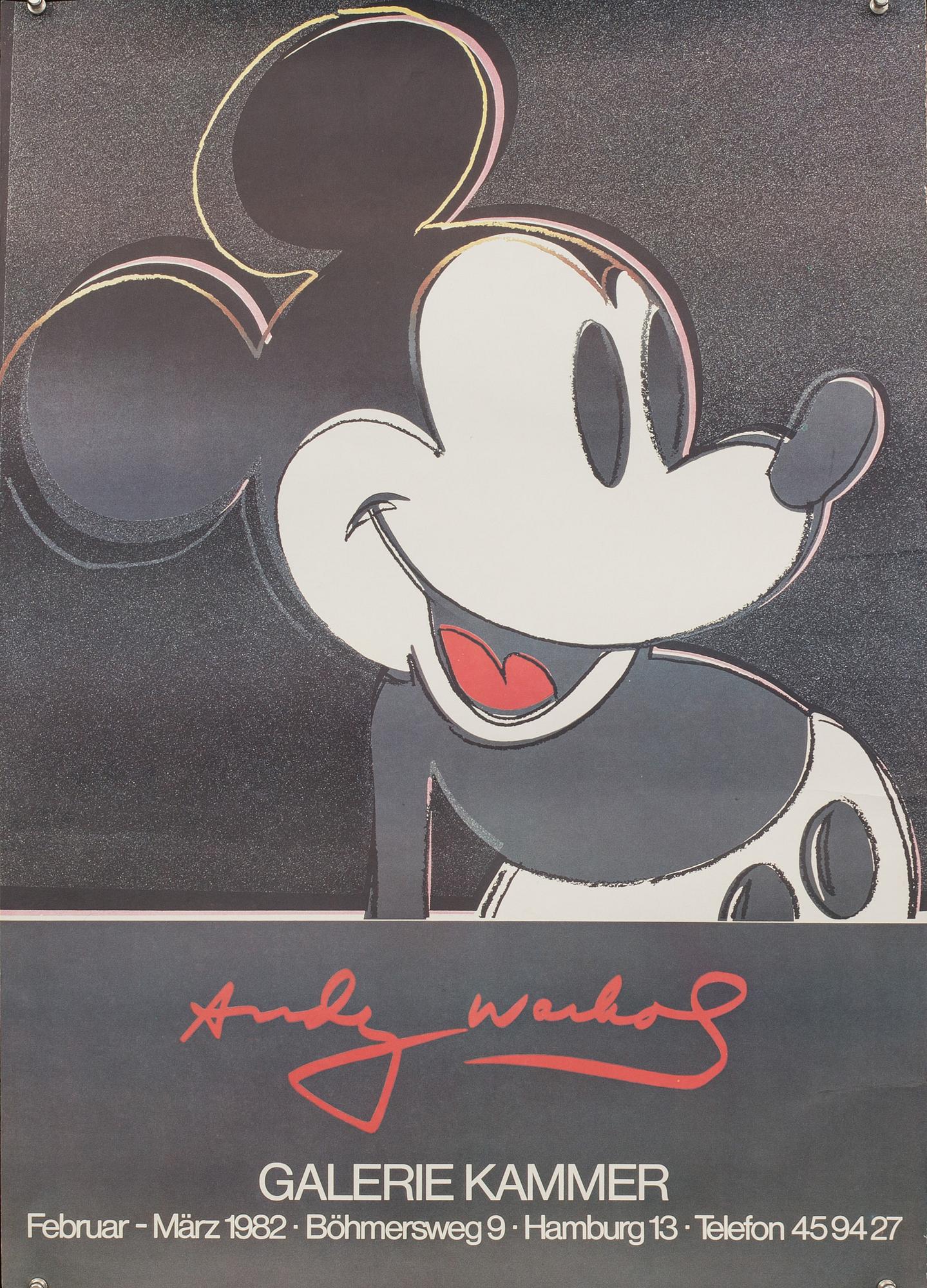 ANDY WARHOL POSTER Galleri Kammer, Hamburg, Tyskland, 1982.