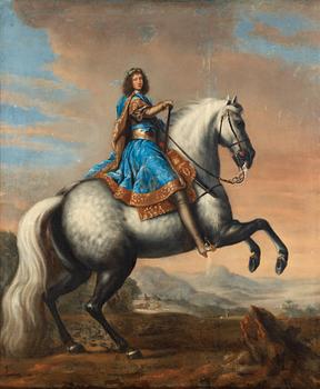 409. David Klöcker Ehrenstrahl Hans skola, "Karl XI till häst" (1655-1697).