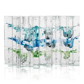 Helena Tynell, a 'Forest' glass sculpture signed Helena Tynell Riihimäen Lasi Oy.