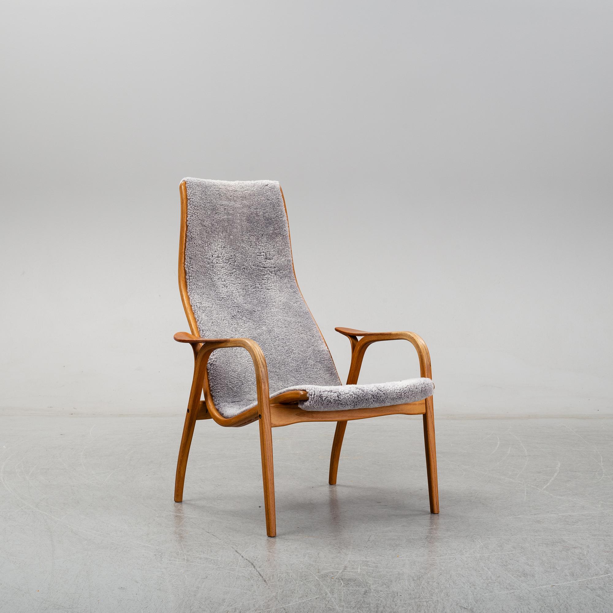 Yngve Ekström, a teak and oak 'Lamino' easy chair, Swedese.