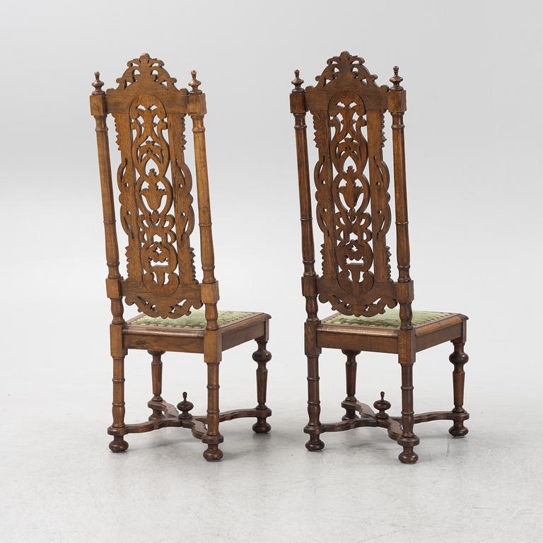 A set of eight Baroque style chairs, late 19th Century.
