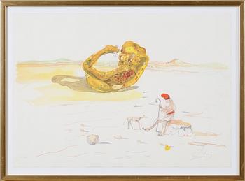 SALVADOR DALÍ, litograph in colour, signed and numbered 179/300, 1976.